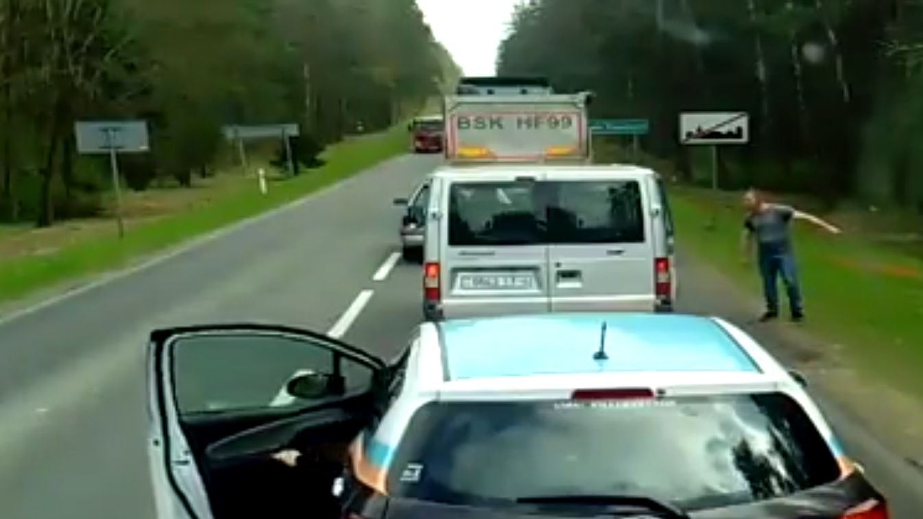 Így veszi rá a kamionos az autóst, hogy ne szemeteljen (videó)