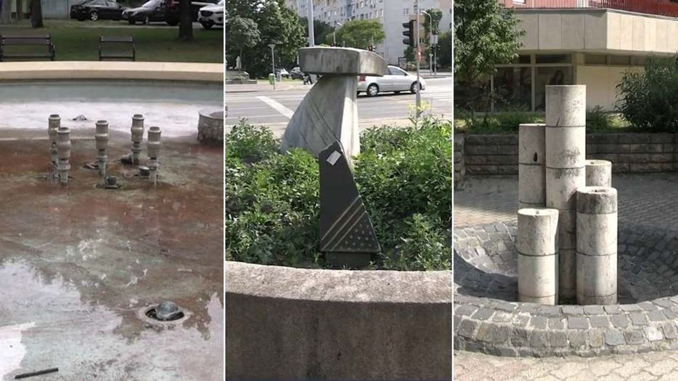 Miért nem működnek Budapest szökőkútjai? Piszkosan, víz nélkül „szobroznak” (videó)