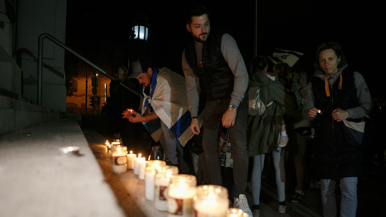 A kecskemétiek is gyertyagyújtással fejezték ki részvétüket Izraelért – galériával, videóval