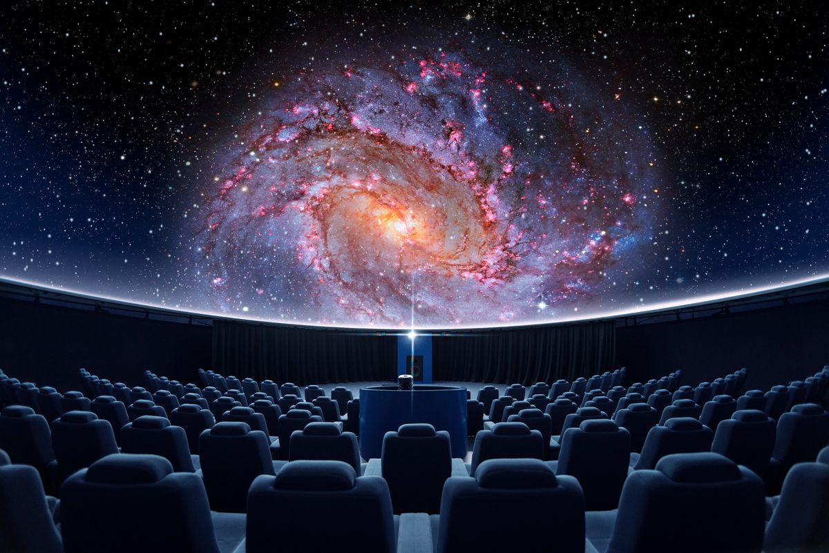 A,Spectacular,Fulldome,Digital,Projection,Of,Galaxy,At,The,Planetarium