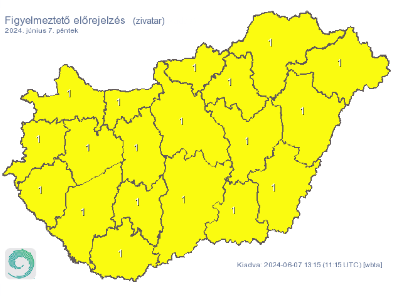 riasztás, zivatar, időjárás