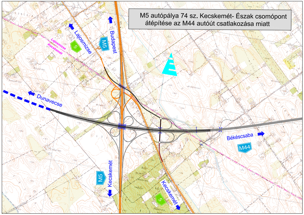  M5-ös autópálya, közlekedés, Kecskemét