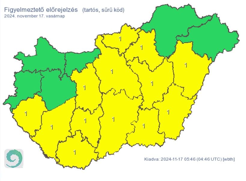 sűrű köd, Bács-Kiskun, időjárás