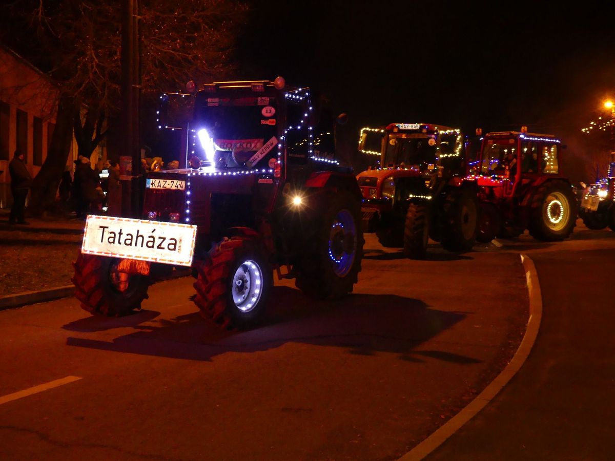traktoros felvonulás, advent, Mátételke, Tataháza