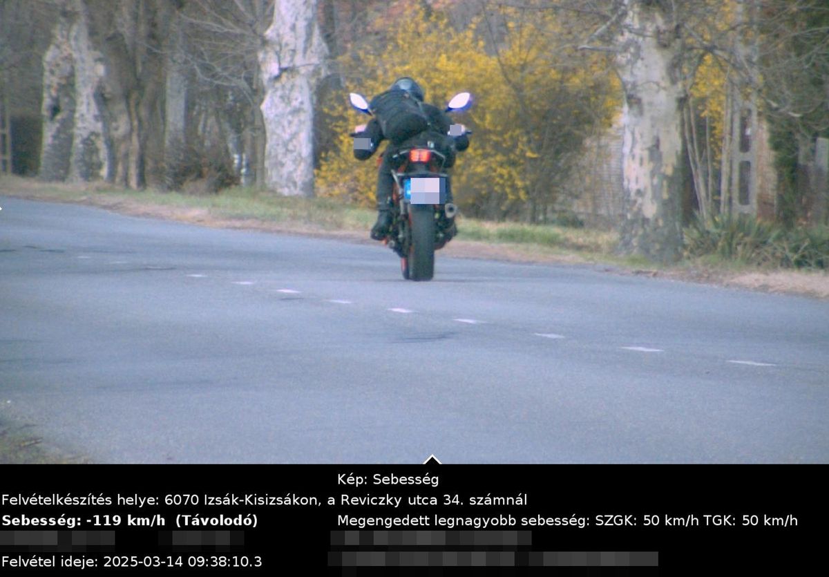 közlekedésrendészet, gyorshajtás, motoros