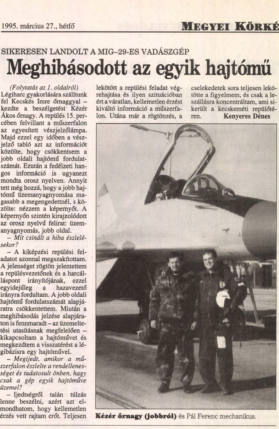 MiG-29-es vadászrepülőgép, Petőfi Népe