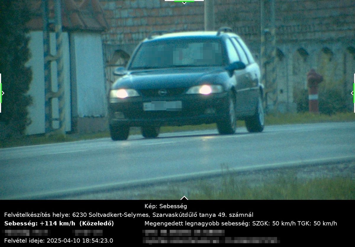 gyorshajtás rendőrség, Bács-Kiskun