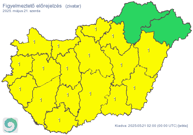 felhőszakadás, időjárás, riasztás,
