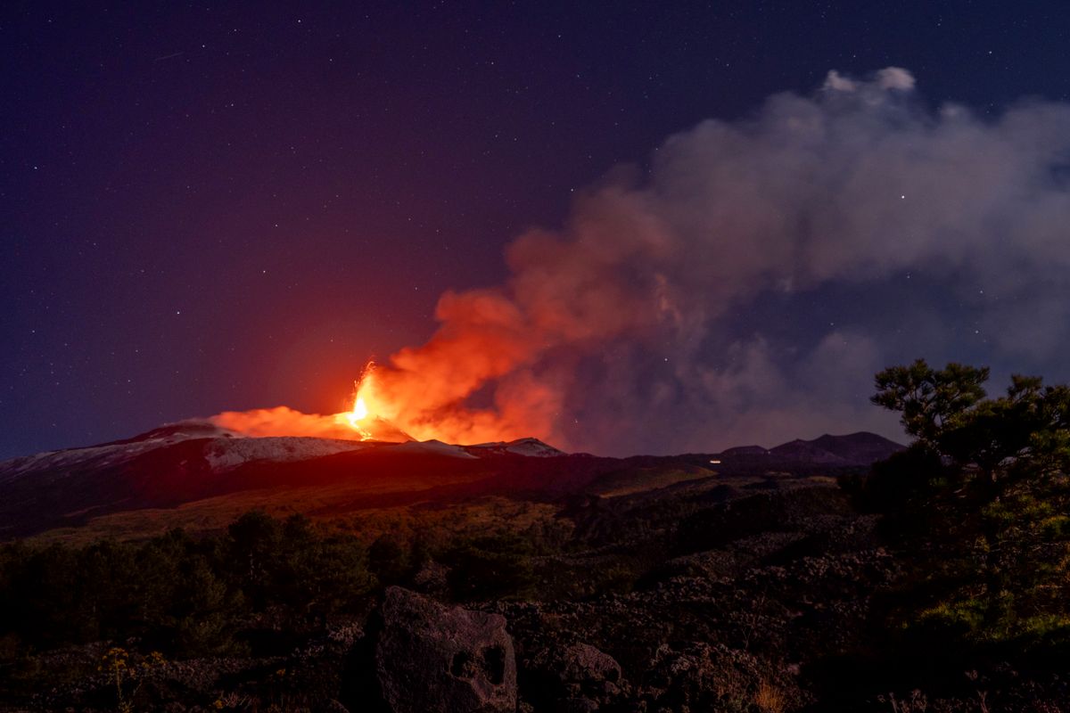 vulkán, Etna, vulkánkitörés, jegyzet