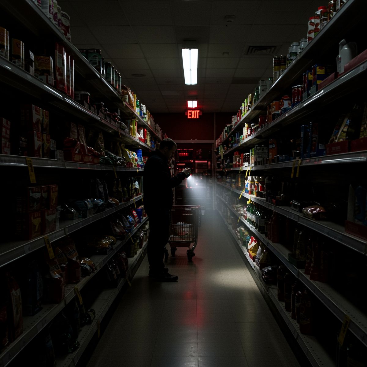 bezárt az Auchan, vihar,