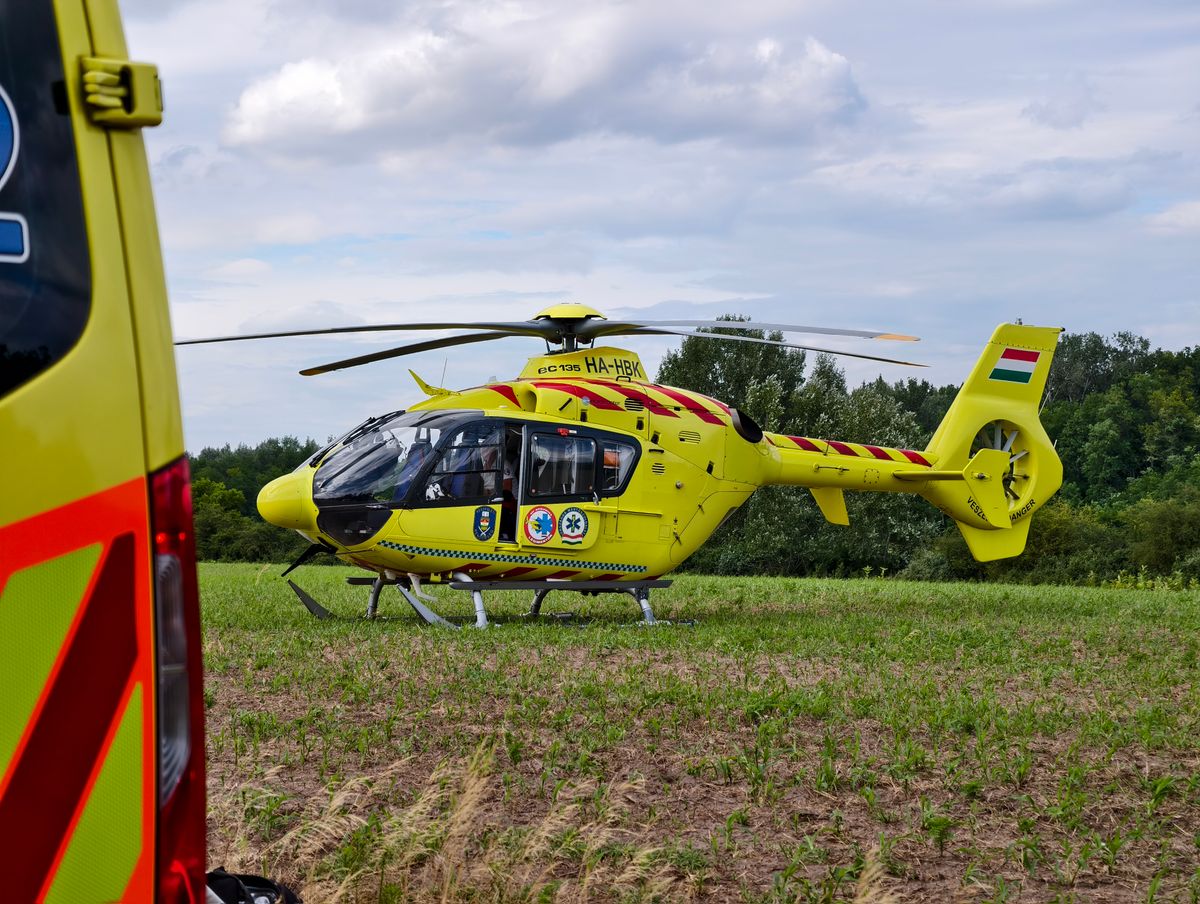 baleset, mentőhelikopter, 